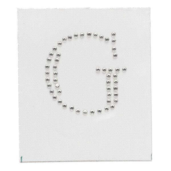 Iron-on transfer 1pk crystal clear, Preciosa Czech crystal 33.5x33mm "G" image number 0