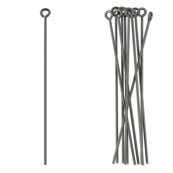 Eye pin, niobium, 1-3/4 inches, 21 gauge. Sold per pkg of 10. image number 0