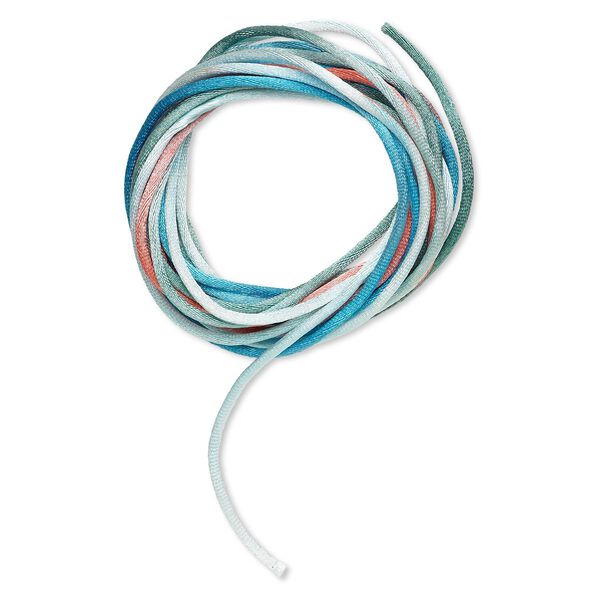 Cord, Satinique™, satin, southwest, 2mm regular. Sold per pkg of 10 feet. image number 0