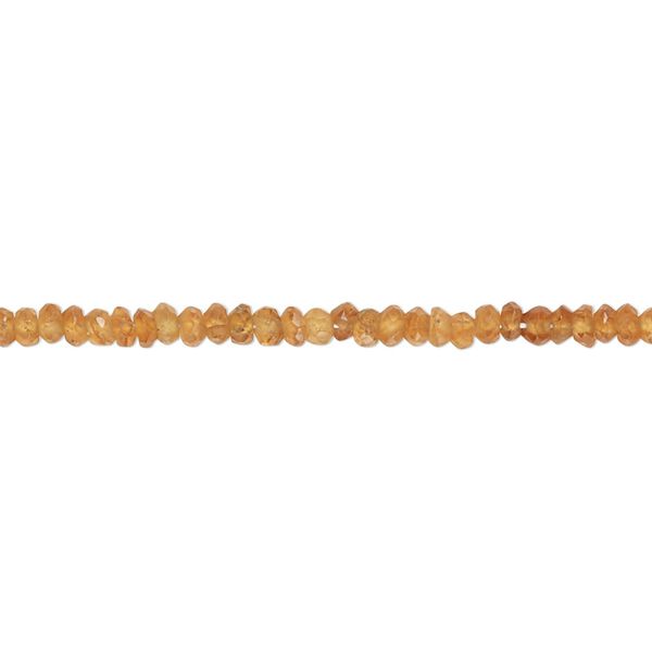 Hessonite garnet 1pkg1, hand-cut faceted rondelle bead natural 15.5-16 inch 3x1mm-4x2mm image number 0