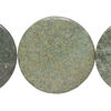 Green jasper 1pkg1, wavy flat round bead natural, 15 inch 30-31mm image number 0