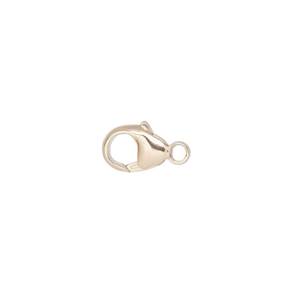 Clasp, lobster claw, 14Kt rose gold-filled, 9x6mm. Sold individually. image number 0