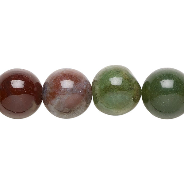 Bead, fancy jasper (natural), 12mm round, B grade, Mohs hardness 6-1/2 to 7. Sold per 15-1/2" to 16" strand. image number 0