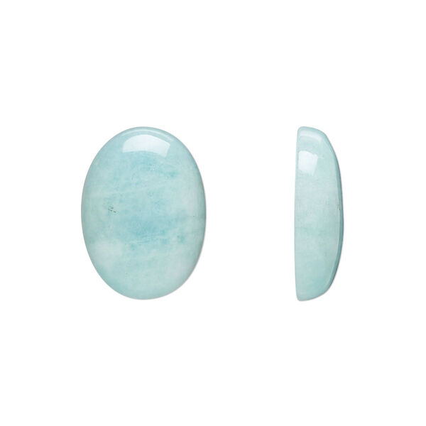 Cabochon, amazonite (natural), 18x13mm calibrated oval, B grade, Mohs hardness 6 to 6-1/2. Sold individually. image number 0