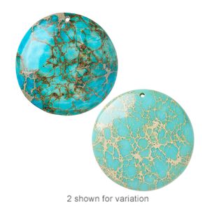 Magnesite 1pkg1, hand-cut flat back round focal 40mm