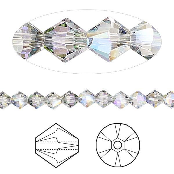 Bead 144pk crystal paradise shine, Crystal Passions® 5mm bicone 5328 image number 0