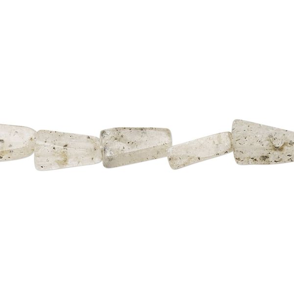 Spotted quartz 1pkg1, hand-cut flat triangle bead natural 13 inch 9x9x6mm-12x12x7mm image number 0