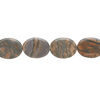 Red-grey marble 1pkg1, puffed oval bead natural, 15 inch 39x30mm-40x31mm image number 1