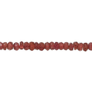 Rhodolite garnet 1pkg1, hand-cut faceted rondelle bead natural, 13 inch 3x2mm-5x4mm