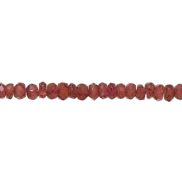 Rhodolite garnet 1pkg1, hand-cut faceted rondelle bead natural, 13 inch 3x2mm-5x4mm image number 0