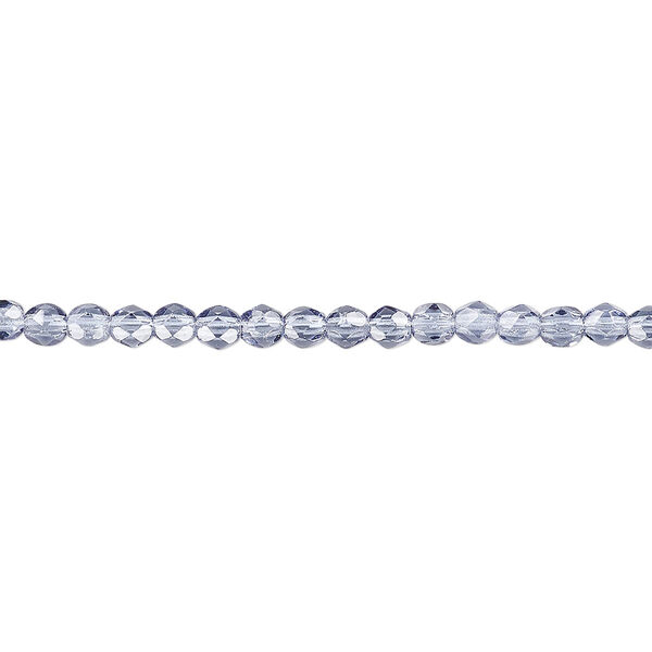 Bead, Czech fire-polished glass, Montana blue, 3mm faceted round. Sold per pkg of 1,200 (1 mass). image number 0