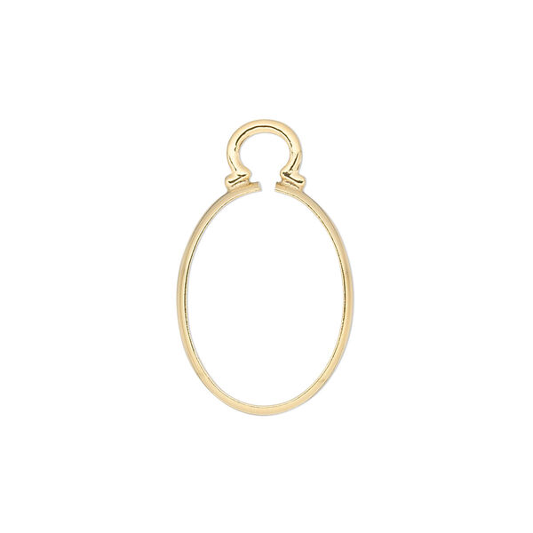 Drop, Cinch Mount, 14Kt gold-filled, 18x13mm oval setting. Sold individually. image number 0
