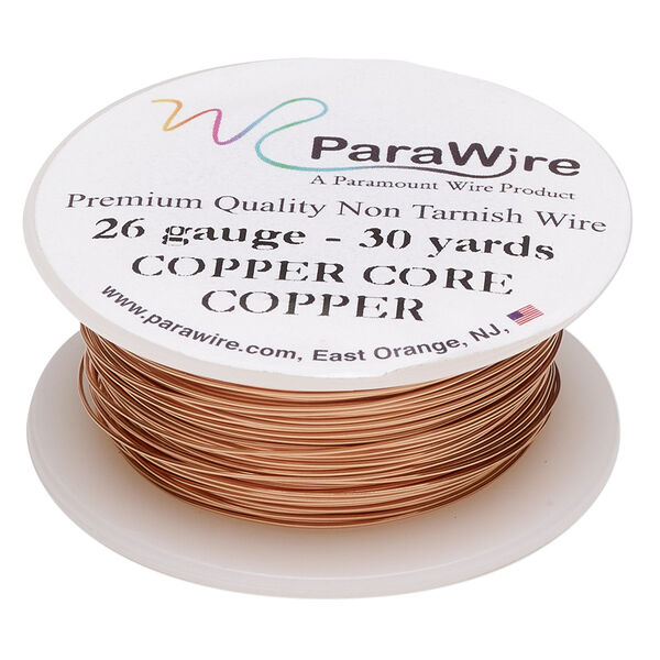 Wire, ParaWire™, copper, round, 26 gauge. Sold per 30-yard spool. image number 0