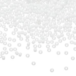 Seed bead, TOHO BEADS®, glass, pkg/250g, #11 round, opaque white (TR-11-41).