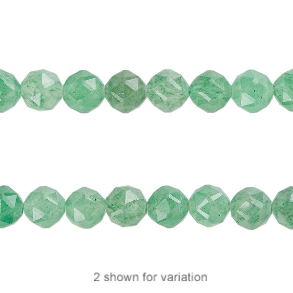 Bead 1pkg1 green aventurine, 6mm rose-cut round B grade, 8 inch natural image number 0