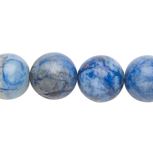 Lapis lazuli 1pkg1, light, round bead, 15 inch 13-14mm image number 0