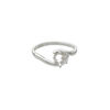 Ring, Sure-Set™, sterling silver, swirl band with 5mm 6-prong round setting, size 8. Sold individually. image number 0