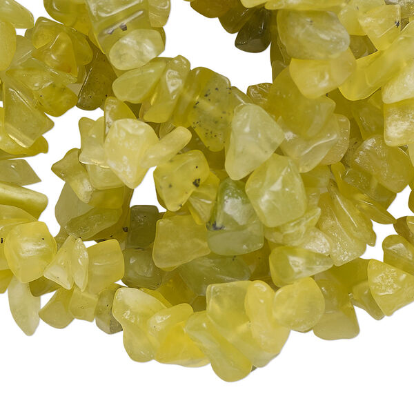 Bead, olive new "jade" (serpentine) (natural), medium chip, Mohs hardness 2-1/2 to 6. Sold per 34-inch strand. image number 0