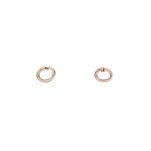 Loop Lock™, JBB Findings, antique copper-plated brass, 5x4mm oval. Sold per pkg of 4.
