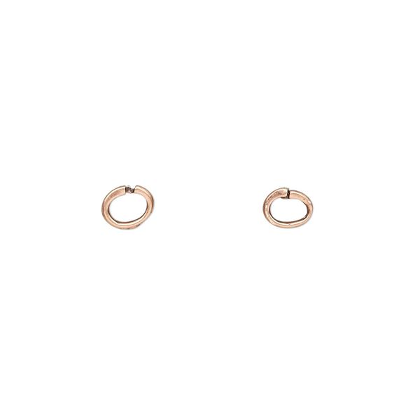 Loop Lock™, JBB Findings, antique copper-plated brass, 5x4mm oval. Sold per pkg of 4. image number 0