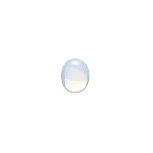 Cabochon, sea "opal" (glass), 10x8mm calibrated oval. Sold per pkg of 10.