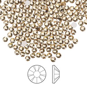 Flat back 1440pk light Colorado topaz foil back, Preciosa MAXIMA Czech crystal rhinestone 2.5-2.7mm chaton rose round SS9