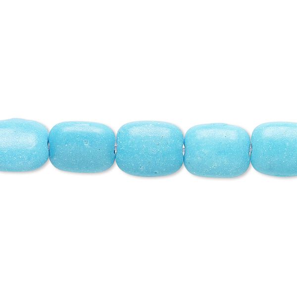 Magnesite 1pkg1, rounded puffed rectangle bead 15 inch 10x8mm image number 0