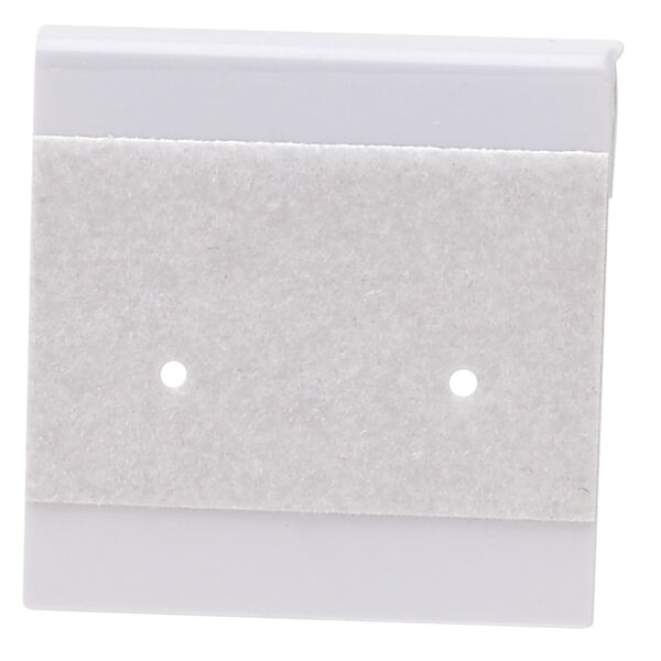Earring card. flocked plastic, grey, 1x1-inch square. Sold per pkg of 100. image number 0