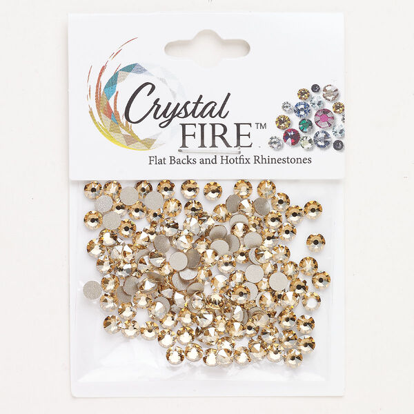 Flat back 144pk crystal golden shadow foil back, Crystal Fire® 3.80-4.00mm round SS16 image number 0