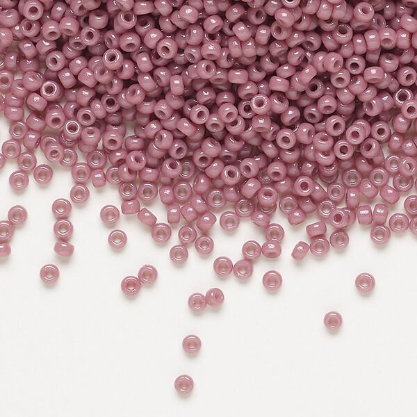 Seed bead, Miyuki, glass, pkg/250g, #11 rocaille, Duracoat® opaque outside dyed hydrangea, (RR-4487). image number 0