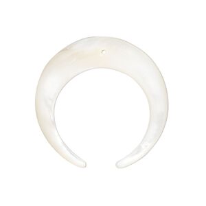 Mother-of-pearl shell 1pkg1, naja drop white 28x28mm