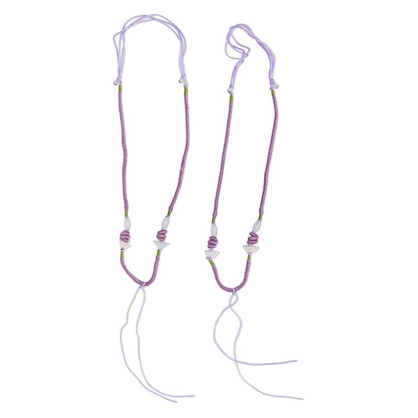 Imitation silk / jadeite 1pkg2, macramé necklace cord adjustable 20 inch / 5.5 inch dangle 2-3.5mm image number 0