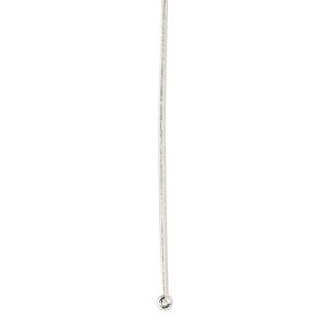 Head pin, sterling silver, 3 inches with 2mm ball, 21 gauge. Sold per pkg of 100.