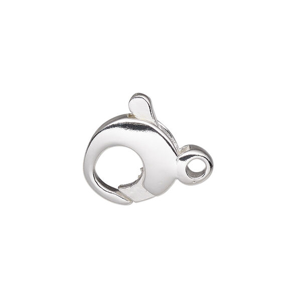 Clasp, lobster claw, sterling silver, 11.5mm round. Sold individually. image number 0