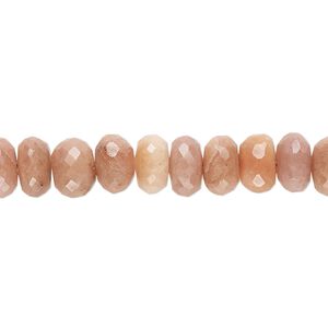 Peach aventurine 1pkg1, hand-cut faceted rondelle bead natural 14 inch 7x5mm-9x6mm