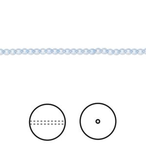 Pearl 1000pk light blue, Swarovski® 2mm round 5810