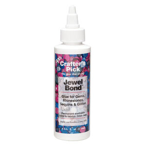 Adhesive, Jewel Bond&trade;, pkg/4-fluid-ounce bottle.