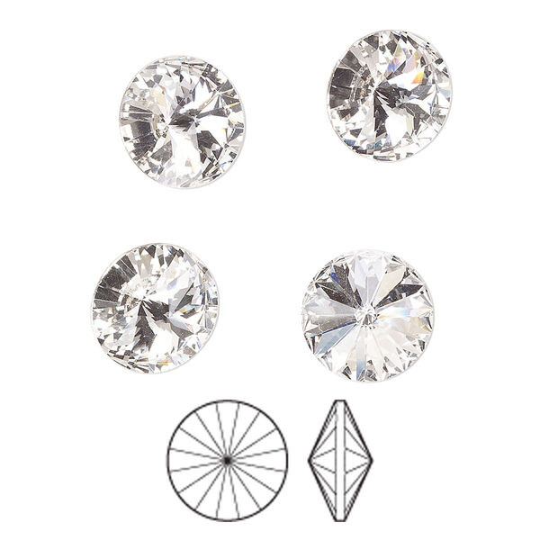 Chaton 144pk crystal foil back, Preciosa MAXIMA Czech crystal rhinestone 10.54-10.91mm rivoli SS47 image number 0