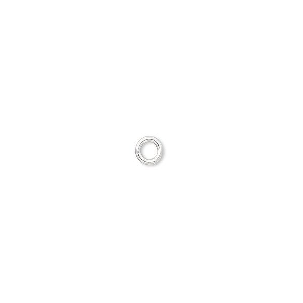 Jump ring, sterling silver-filled, 4mm soldered round, 2.4mm inside diameter, 20 gauge. Sold per pkg of 20. image number 0