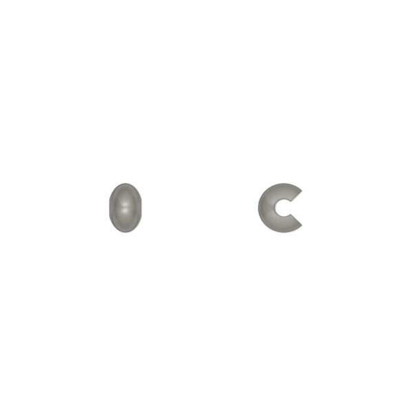 Crimp cover, antique silver-plated brass, 4mm round. Sold per pkg of 500. image number 0