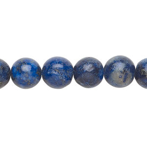 Lapis lazuli 1pkg1, round bead, 15 inch 10-11mm