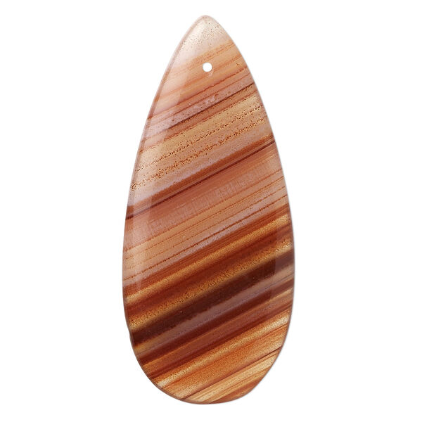 Red agate 1pkg1, flat teardrop focal B grade, 46x19mm-48x21mm image number 0