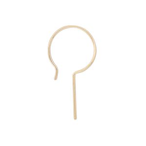 Ear wire French hook 1pkg2 14Kt gold-filled, 29mm long shank, 20 gauge 1 pair