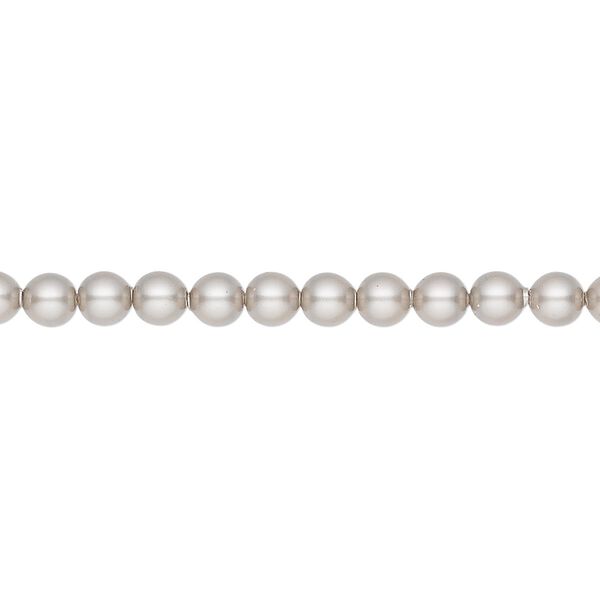 Pearl 100pk platinum, Crystal Passions® 4mm round 5810 image number 0