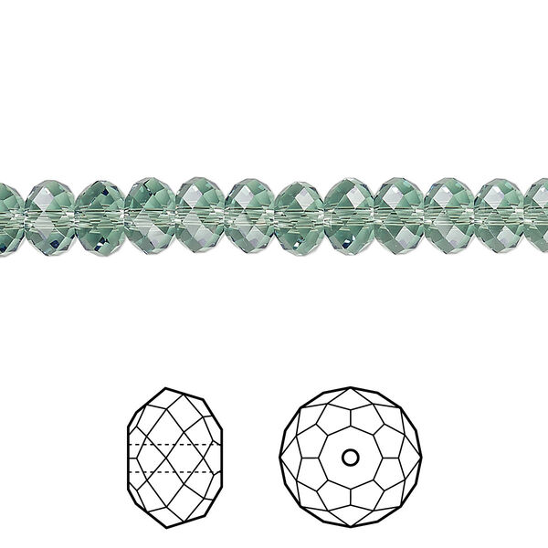 Bead 144pk erinite, Crystal Passions® 6x4mm rondelle 5040 image number 0