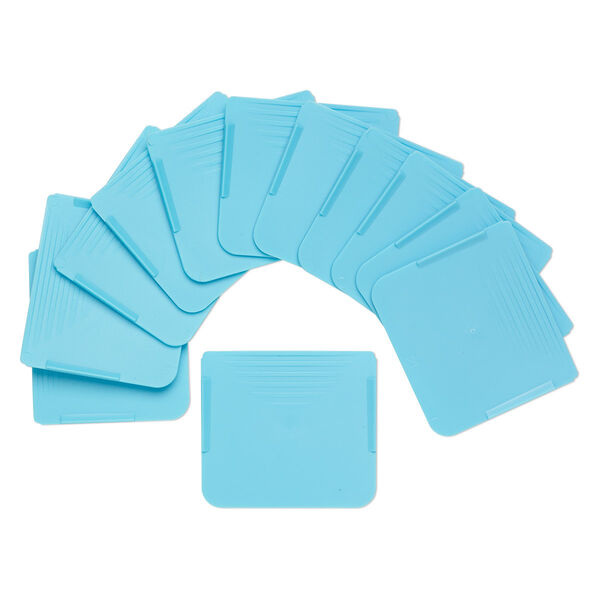 Replacement organizer divider, ArtBin® tarnish inhibitor, polypropylene, teal blue, 2x1-3/4 inch rectangle. Sold per pkg of 12. image number 0