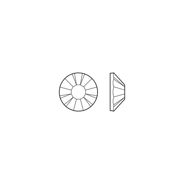 Flat back 1pkg288 Malibu blue foil back, Preciosa MAXIMA Czech crystal rhinestone, 6.3-6.5mm chaton rose round SS30 image number 1