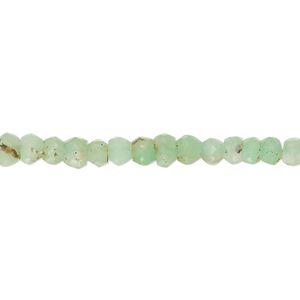 Chrysoprase 1pkg1, hand-cut faceted rondelle bead natural 14 inch 4x3mm-5x4mm / 4mm