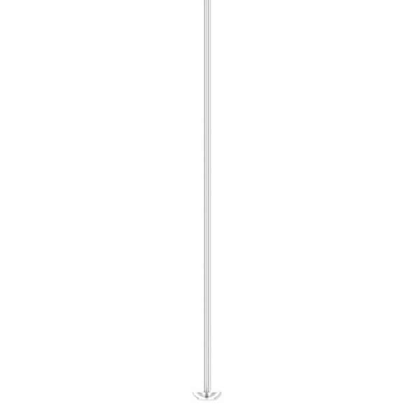 Head pin, sterling silver, 3 inches with cup, 21 gauge. Sold per pkg of 4. image number 0