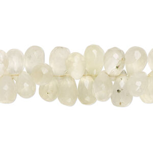 Prehnite 1pkg1, matte hand-cut set pattern top-drilled micro-faceted teardrop bead natural 7 inch 9x5mm-11x6mm